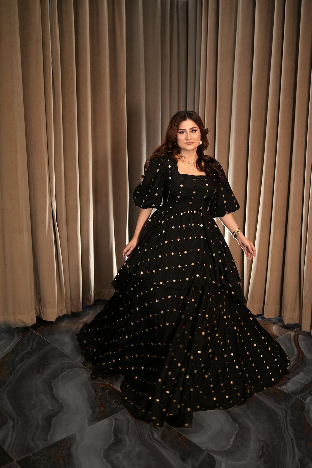 Dorée: Thai Silk Tiered Corset-Back Double-Layer Frock - Image 2