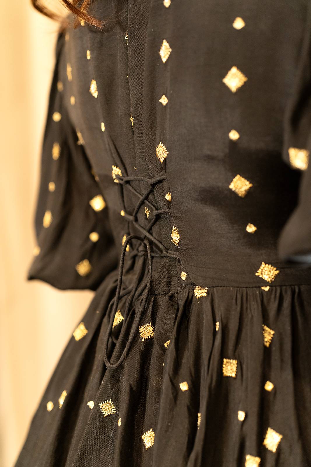Dorée: Thai Silk Tiered Corset-Back Double-Layer Frock - Image 7