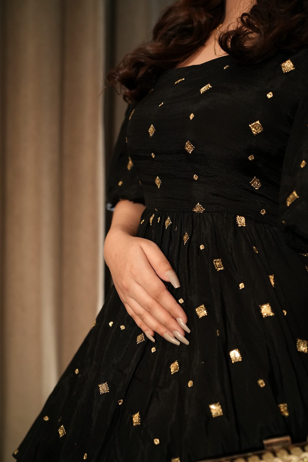 Dorée: Thai Silk Tiered Corset-Back Double-Layer Frock - Image 8