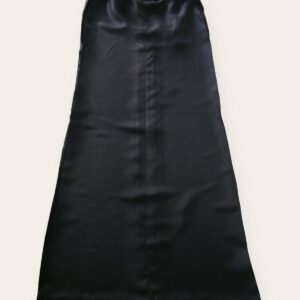 Black wide-leg palazzo in Éléganza Silk